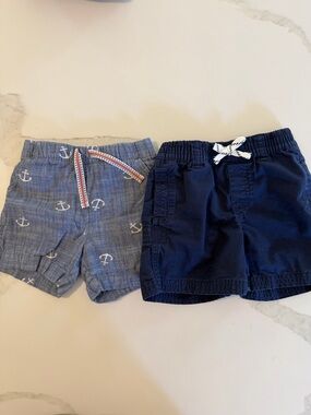 Pair of 2 Pull-On Shorts - Blue